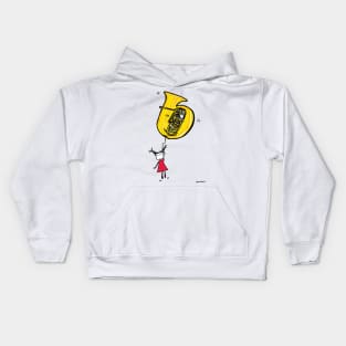 Tuba fly Kids Hoodie